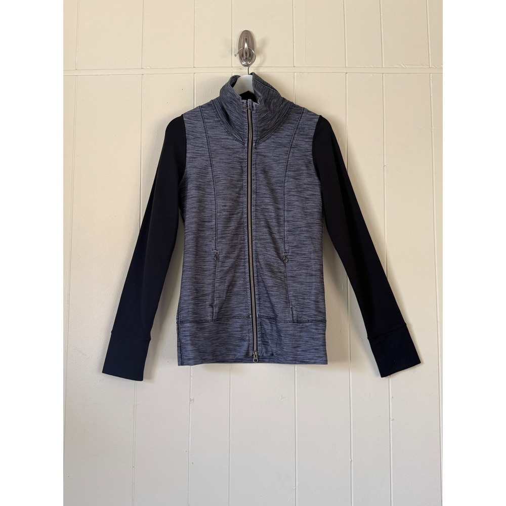 Lululemon Space Dye Full Zip Track Jacket Women Size 6 Thumbholes Athleisure